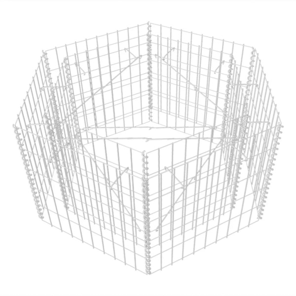 Strat Inălțat Gabion Hexagonal 100 x 90 x 50 cm 142532